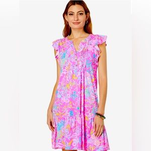 🌸Lilly Pulitzer Golda- Medium- Pink Isle Shell Me Something Good 🐚